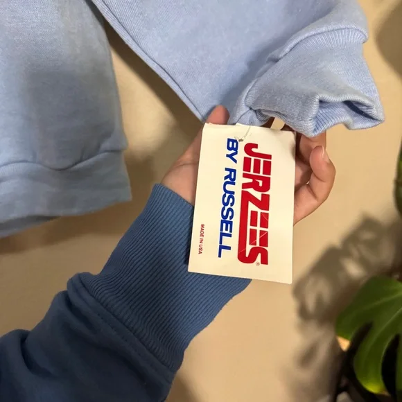 Jerzees Light Blue Iditarod Crewneck Sweater - Picture 3 of 5